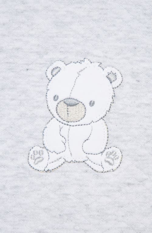 Little Me Bear Sweatshirt, Joggers & Hat Set In Gray