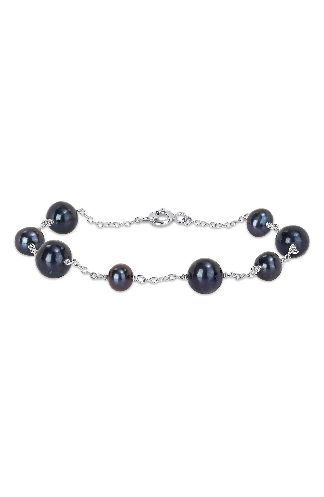 DELMAR Black Pearl Station Bracelet