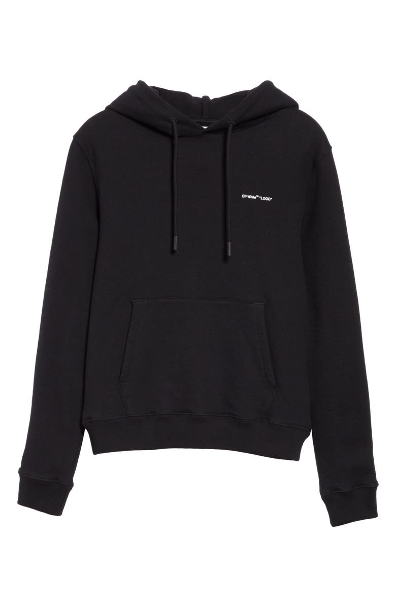 Off-White Slim Fit Logo Hoodie, Alternate, color, 