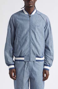 Givenchy Couture Seam Engineer Stripe Cotton Bomber Jacket