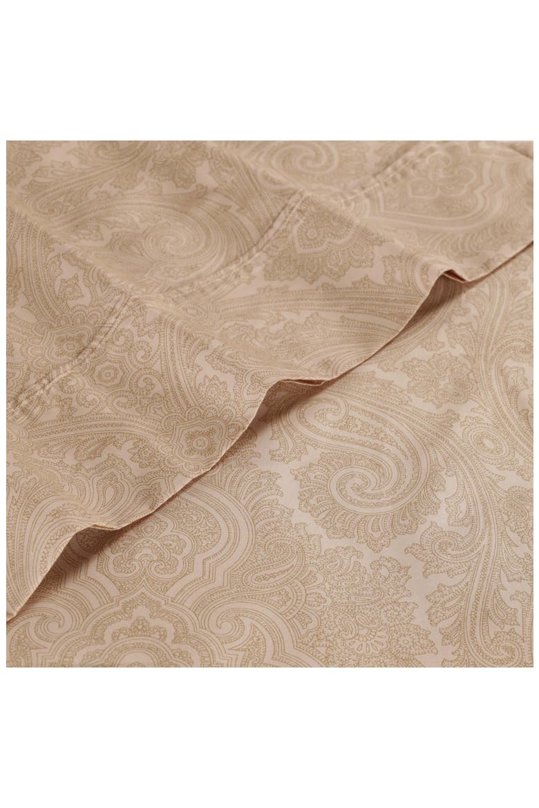 Paisley 600 Thread Count Sateen Sheet Set, Alternate, color, SAND