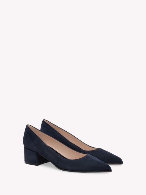 Gianvito Rossi Suede Block-heel Pumps In Blue