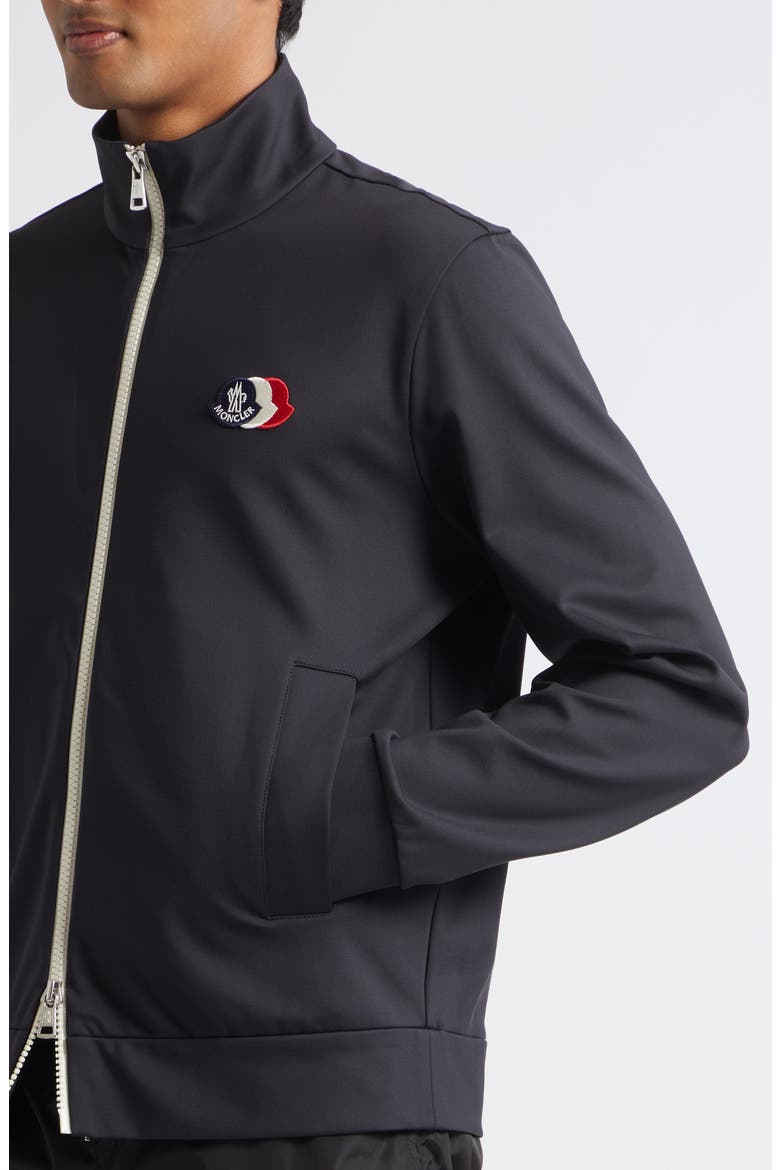 Nylon Blend Track Jacket, Alternate, color, GREYISH NAVY