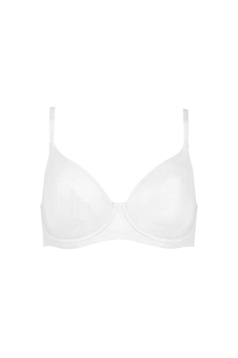 Coton Bio Underwire Bra, Main, color, White