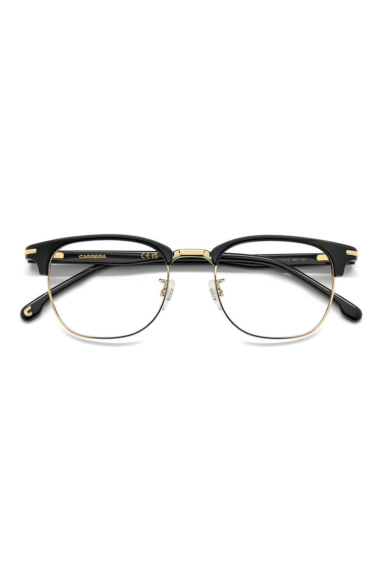 50mm Rectangular Optical Glasses, Alternate, color, BLACK GOLD