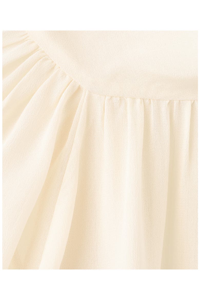 Ruffle Balloon Sleeve Semisheer Top, Alternate, color, ECRU