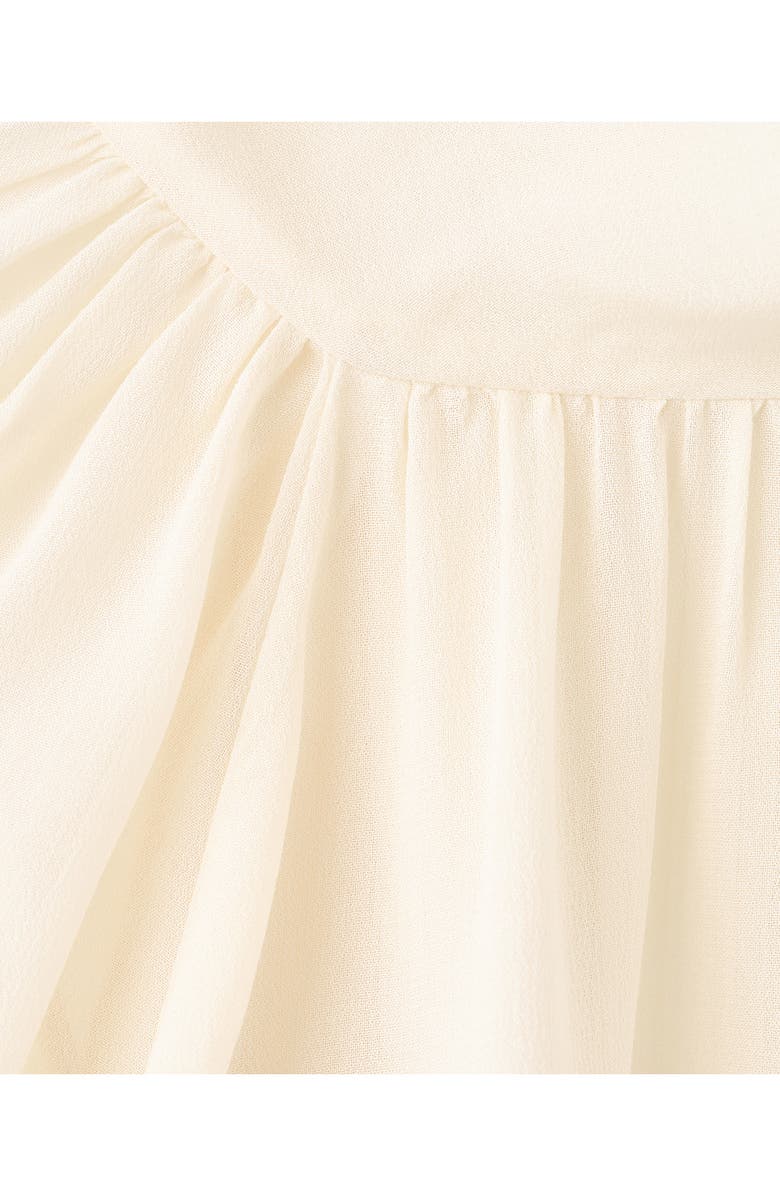 MANGO Ruffle Balloon Sleeve Semisheer Top, Alternate, color, 