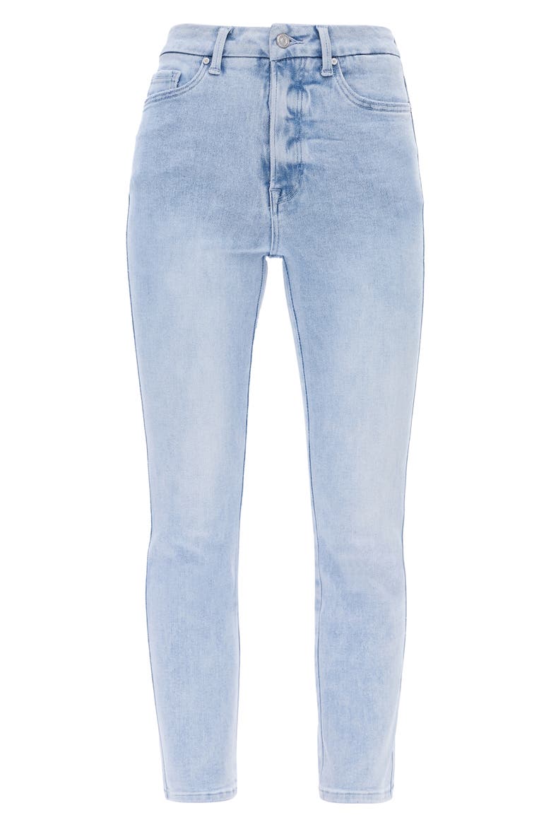 High Waist Slim Straight Leg Jeans, Alternate, color, LIGHT BLUE