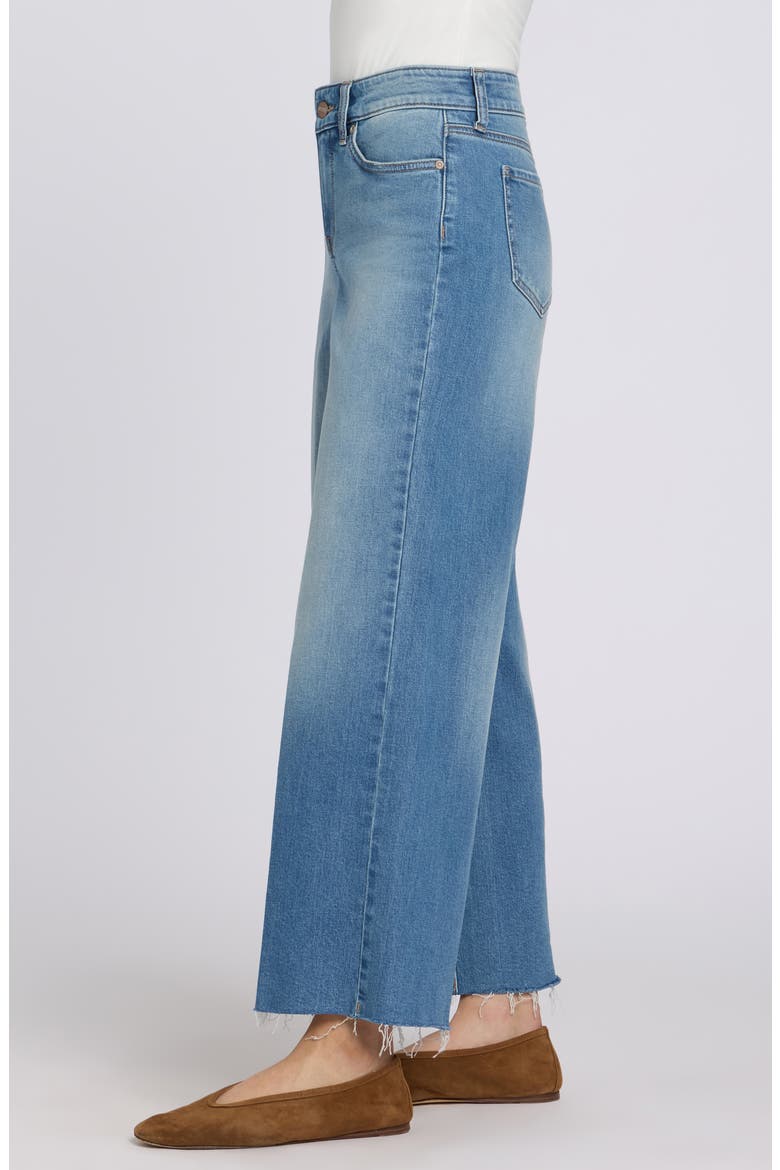 Teresa Raw Hem Ankle Wide Leg Jeans, Alternate, color, PORT SEA