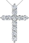 Bliss Diamond 4Ct TW Diamond Cross Pendant 14k Gold Women's 18" Necklace Lab Grown