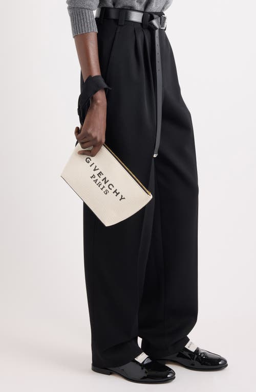 Givenchy Small Logo Canvas Wristlet Pouch