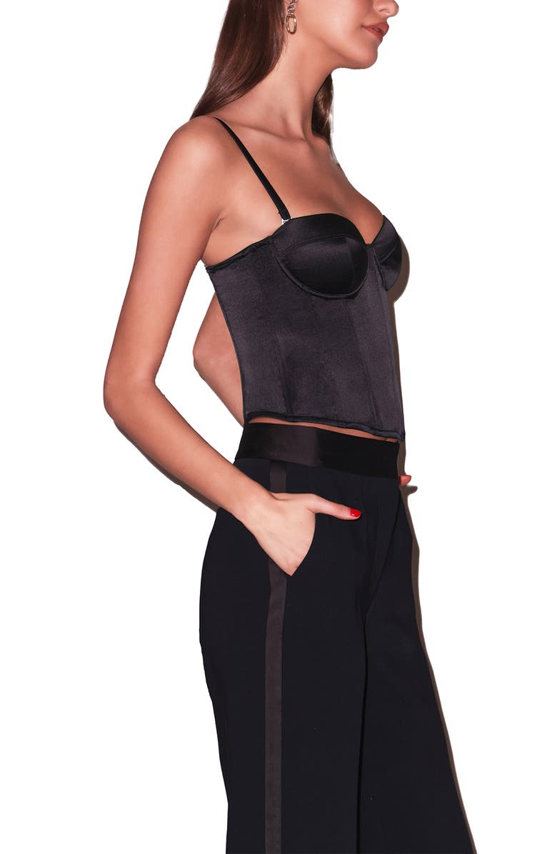 Fleur Du Mal Hamptons Bustier, Alternate, color, Black