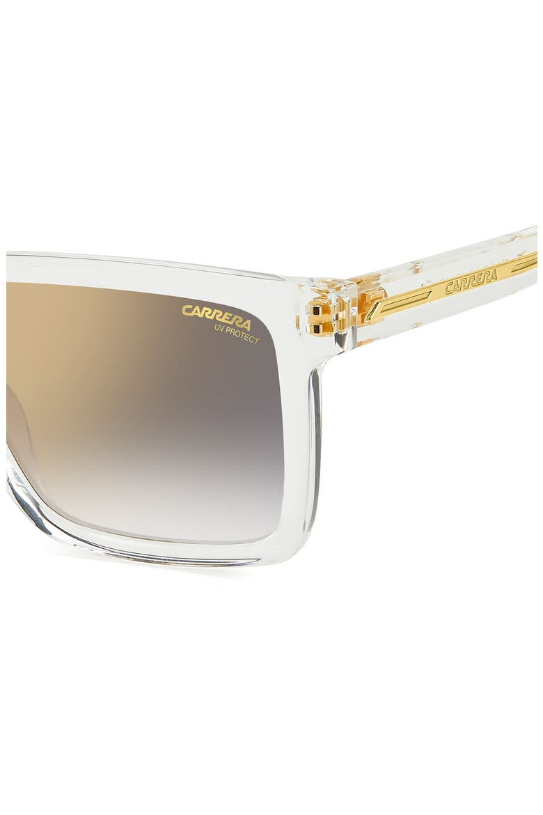 Victory 54mm Gradient Rectangular Sunglasses, Alternate, color, CRYSTAL/ GRAY SF GD SP