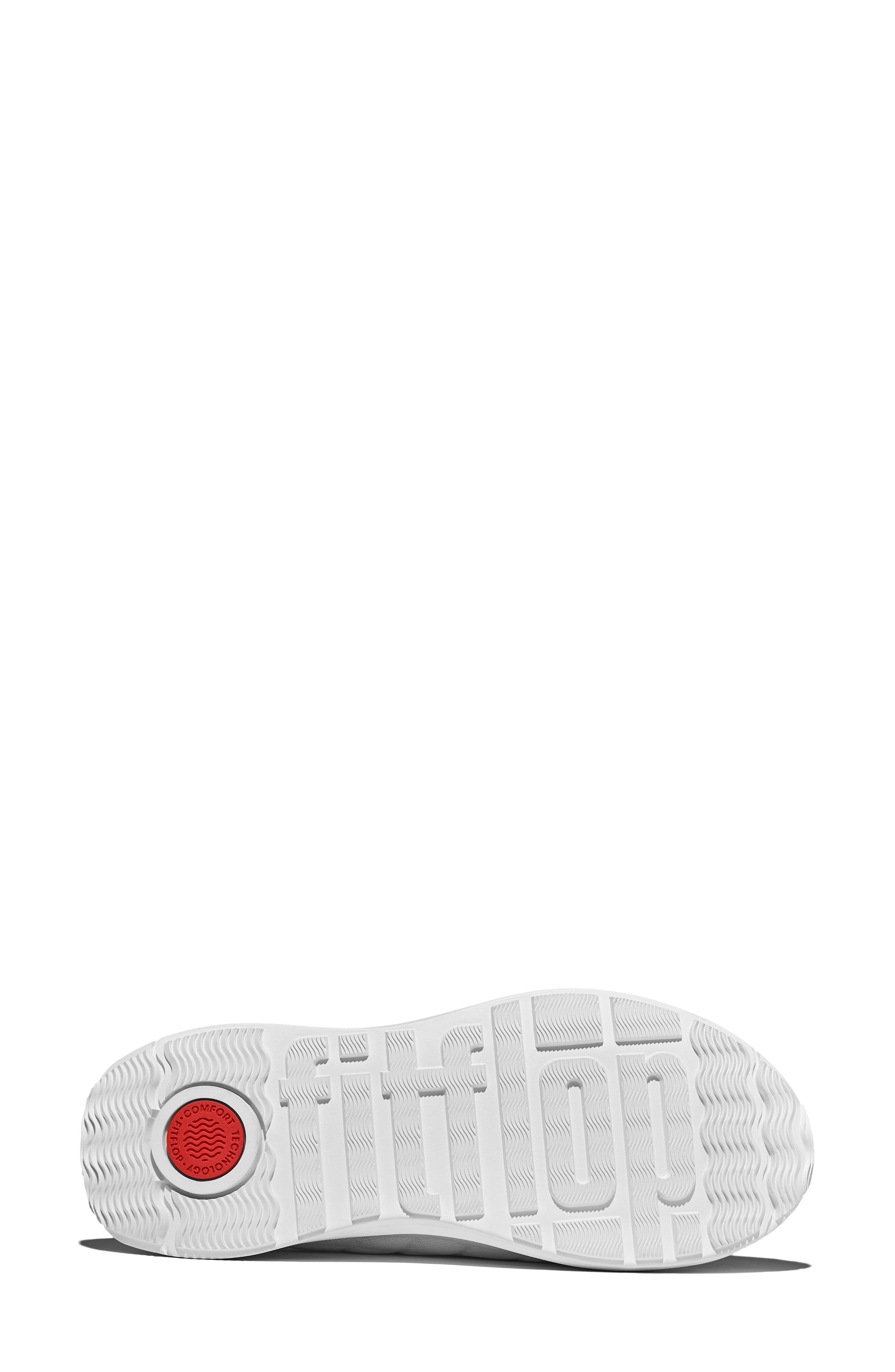 F-Mode T-Toe Wave Metallic Leather Platform Sneaker, Alternate, color, SILVER