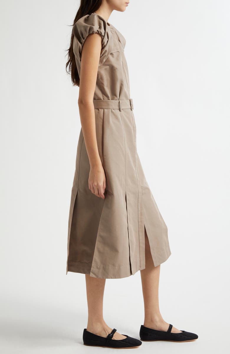 3.1 Phillip Lim Cloud Sleeve Belted Midi Shirtdress, Alternate, color, Stone Grey