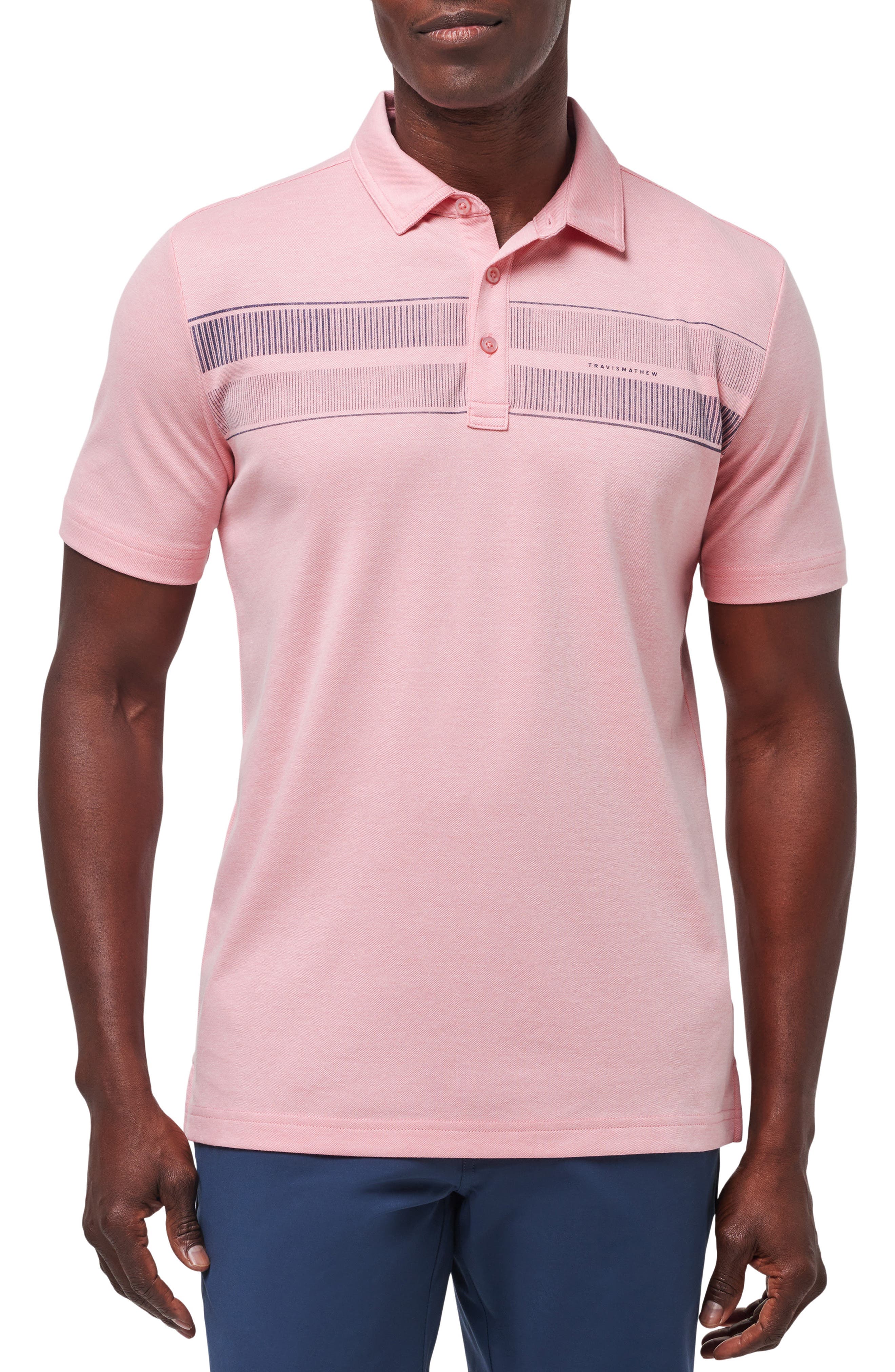 TravisMathew Local Discount Stripe Piqué Polo