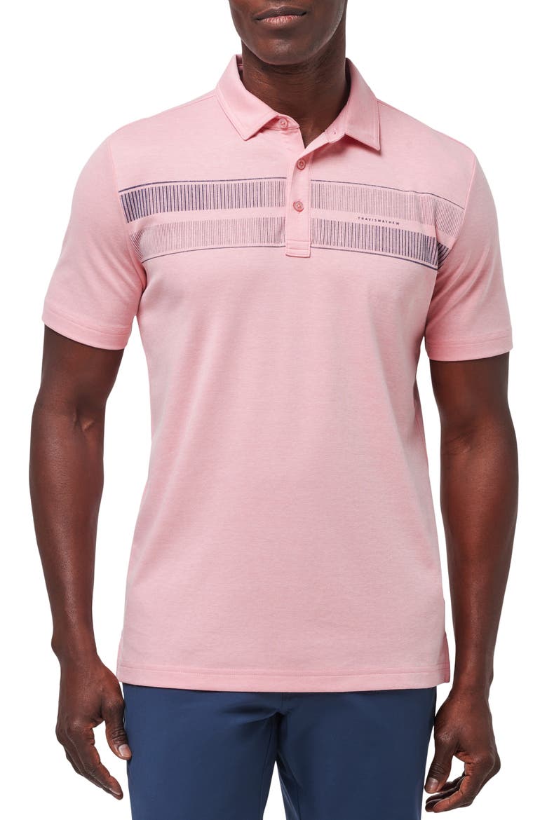 Local Discount Stripe Piqué Polo, Main, color, HEATHER BLUSH