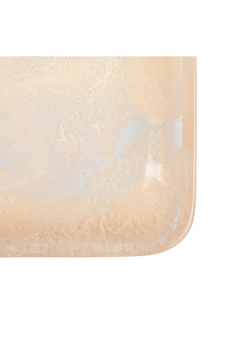 Matte Marbled Resin Tray, Blush Pink, Alternate, color, Pink