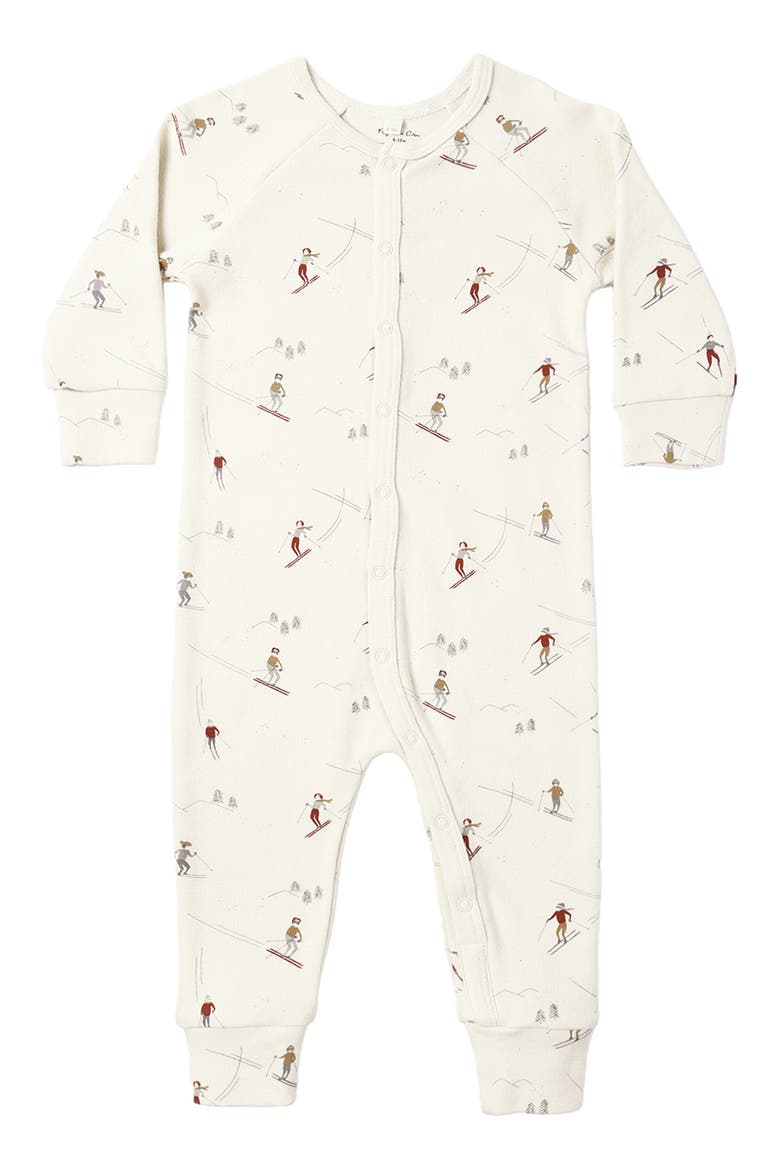 Kids' Long John Pajamas, Main, color, SKIERS