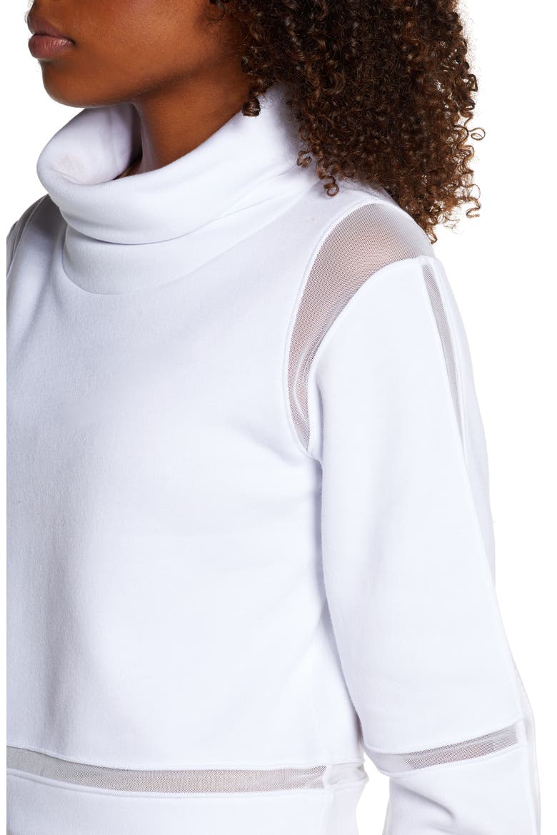 Advanced Funnel Neck Pullover, Alternate, color, WHITE