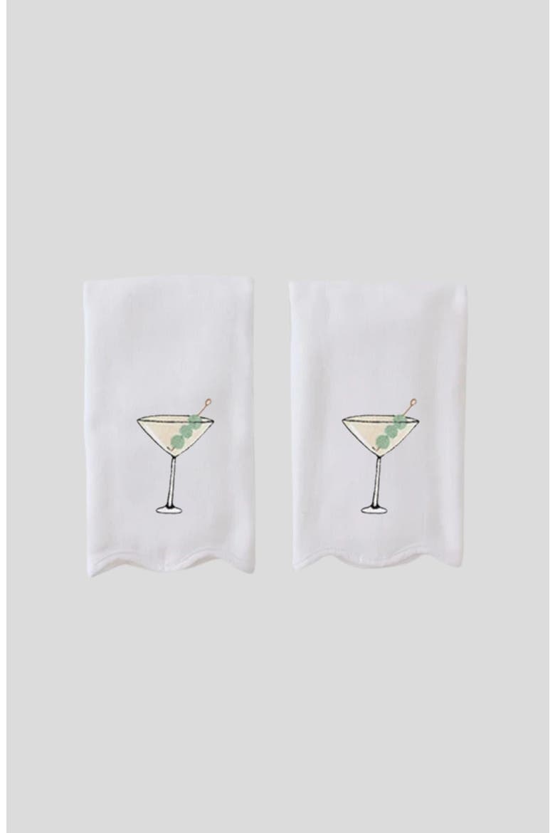 Set of 2 Scallop Powder Bath Towels, Alternate, color, MARTINI