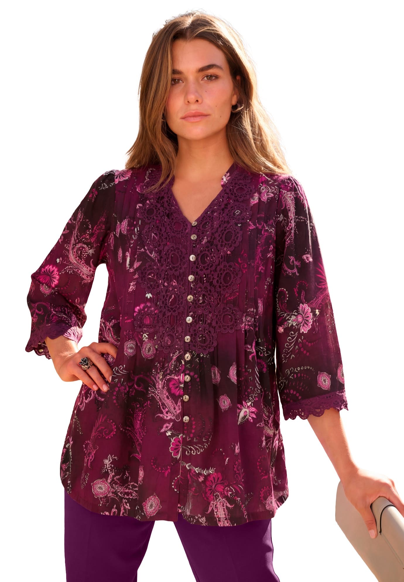 DARK BERRY INTRICATE PAISLEY