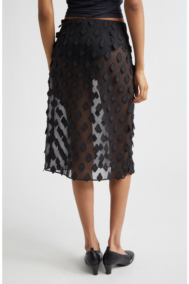 Tris Sheer Midi Skirt, Alternate, color, BLACK