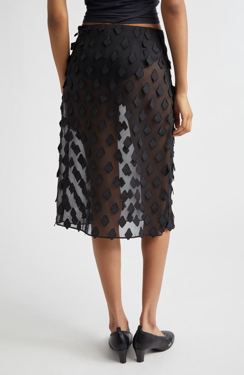Paloma Wool Tris Sheer Midi Skirt, Alternate, color, Black