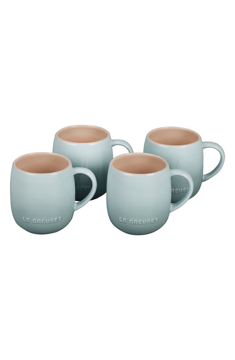 Le Creuset Set of Four 14-Ounce Stoneware Mugs, Alternate, color, Sea Salt