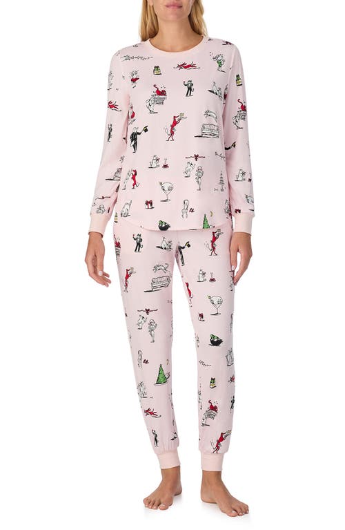 Kate Spade New York Print Pajamas In Pink