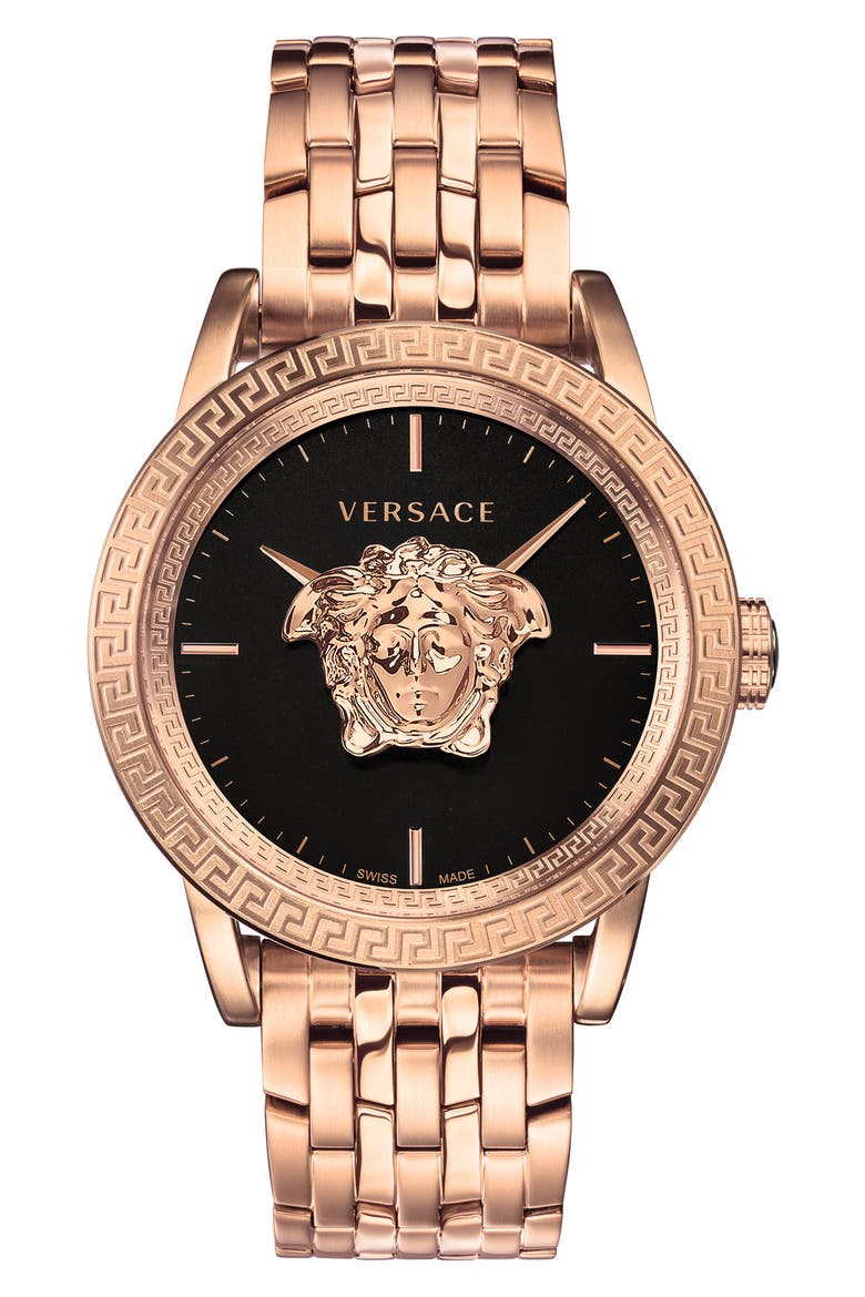 Men's Palazzo Empire Swiss Quartz Bracelet Watch, 43mm, Main, color, ROSE GOLD
