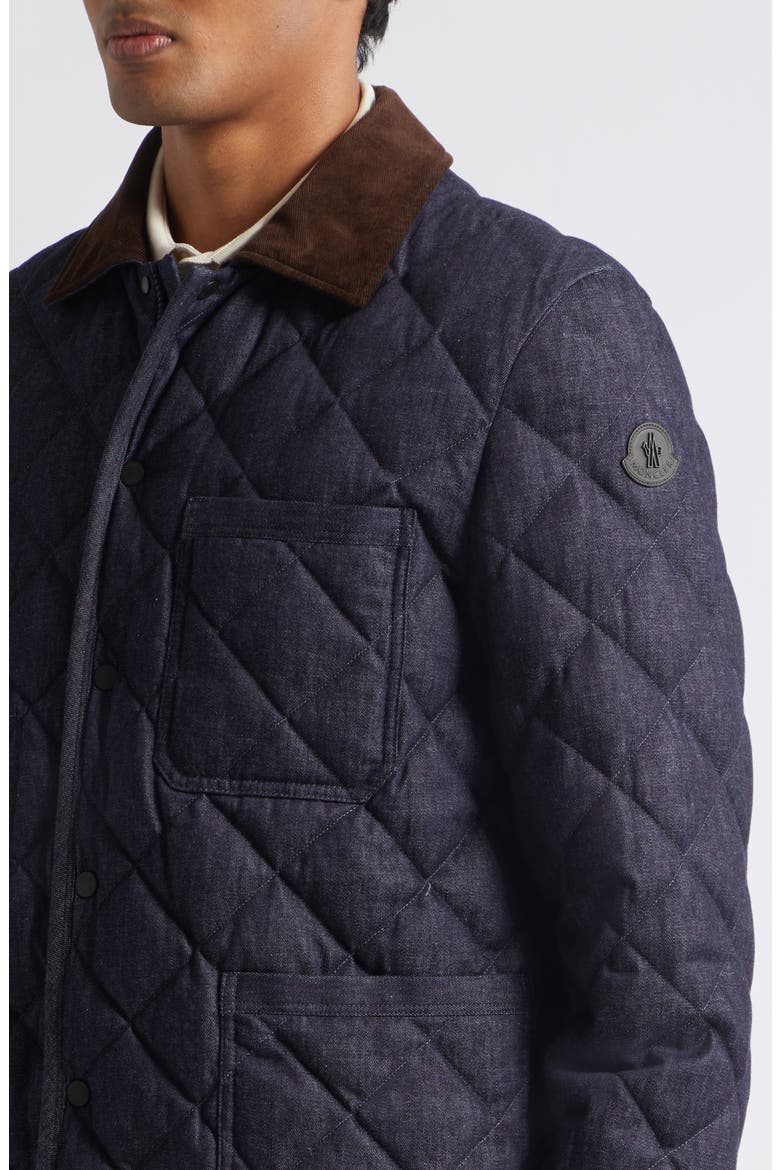 Kryen Quilted Down Jacket, Alternate, color, BLUE DENIM