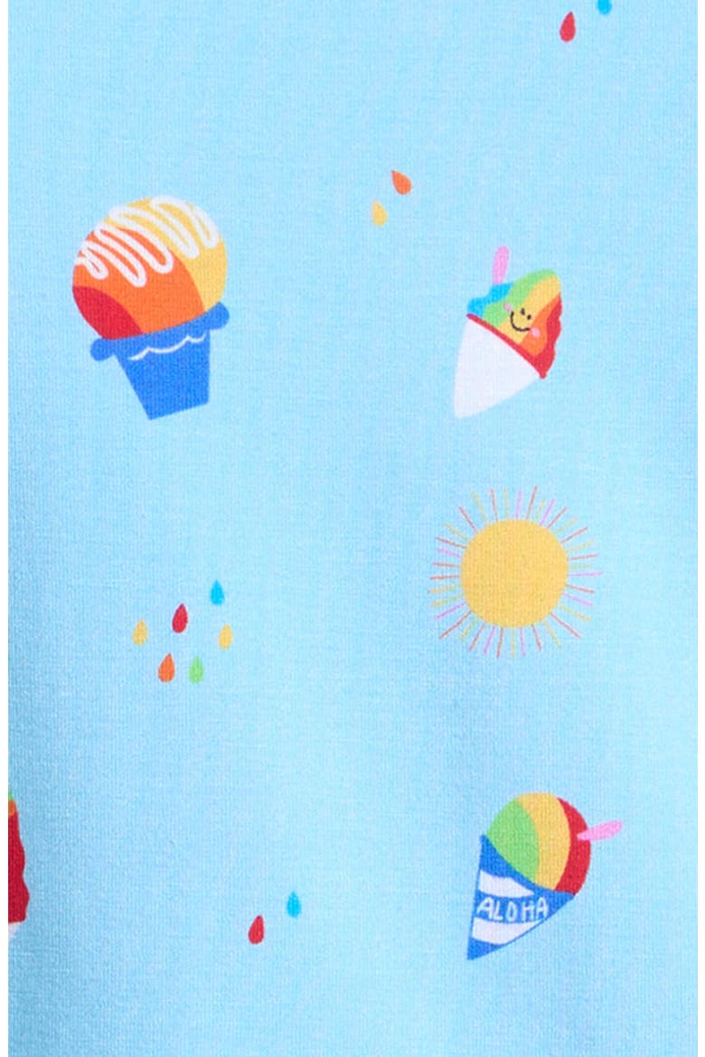 Rainbow Shaved Ice Two-Piece Pajama Set, Alternate, color, BLUE