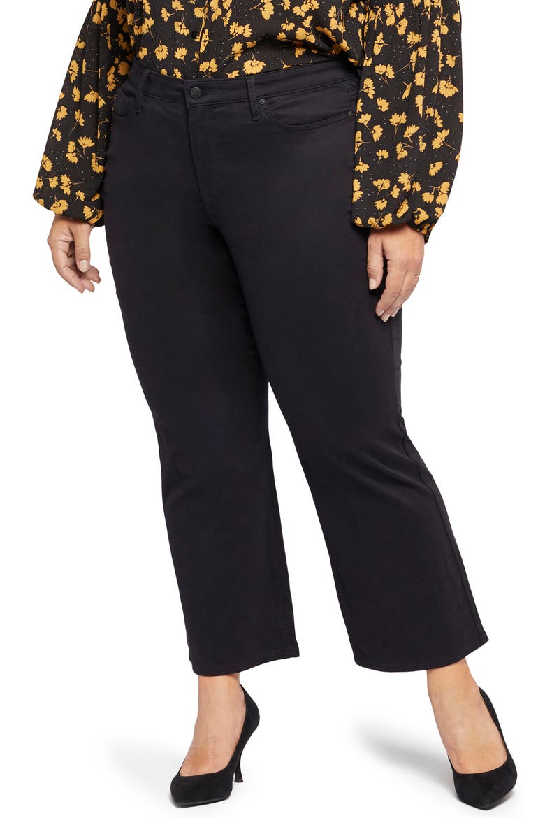 Relaxed Flare Sateen Jeans, Main, color, BLACK PEARL