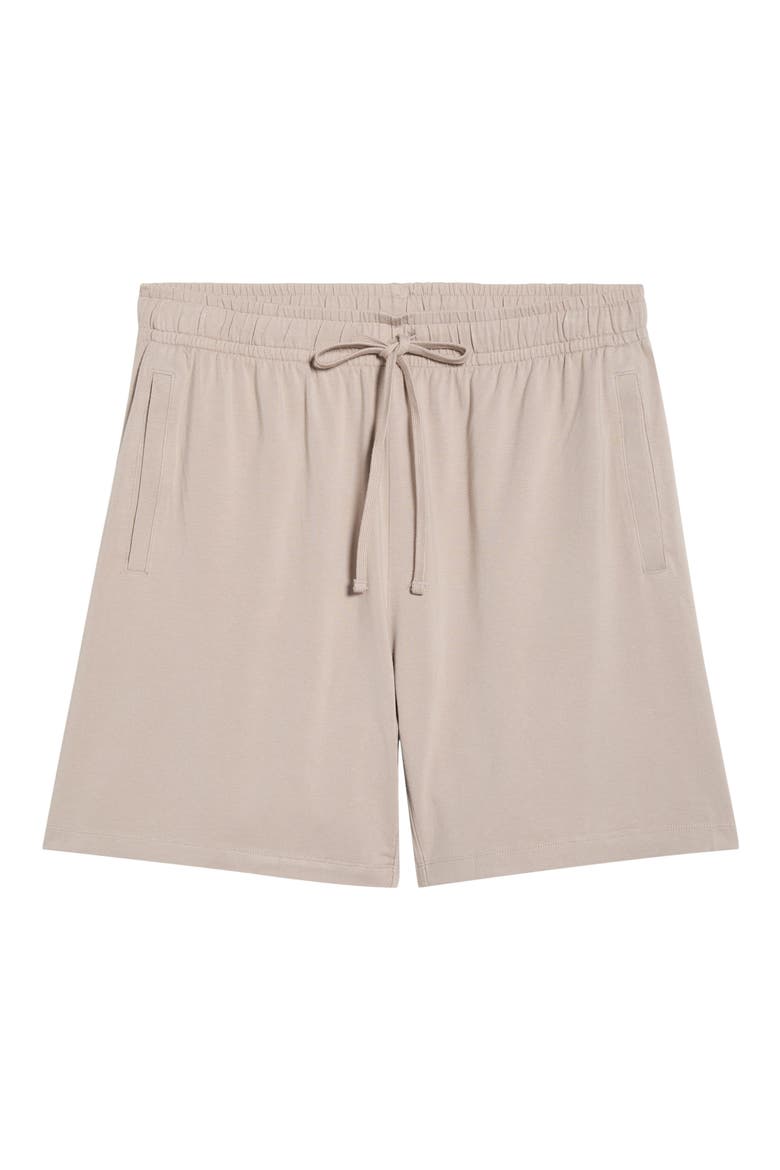 Stretch Cotton Blend Jersey Lounge Shorts, Main, color, LINEN