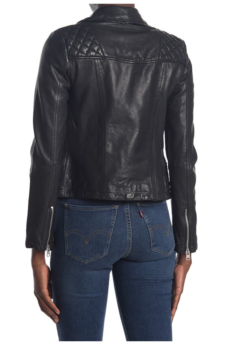 AllSaints Catch Crop Biker Jacket, Alternate, color,