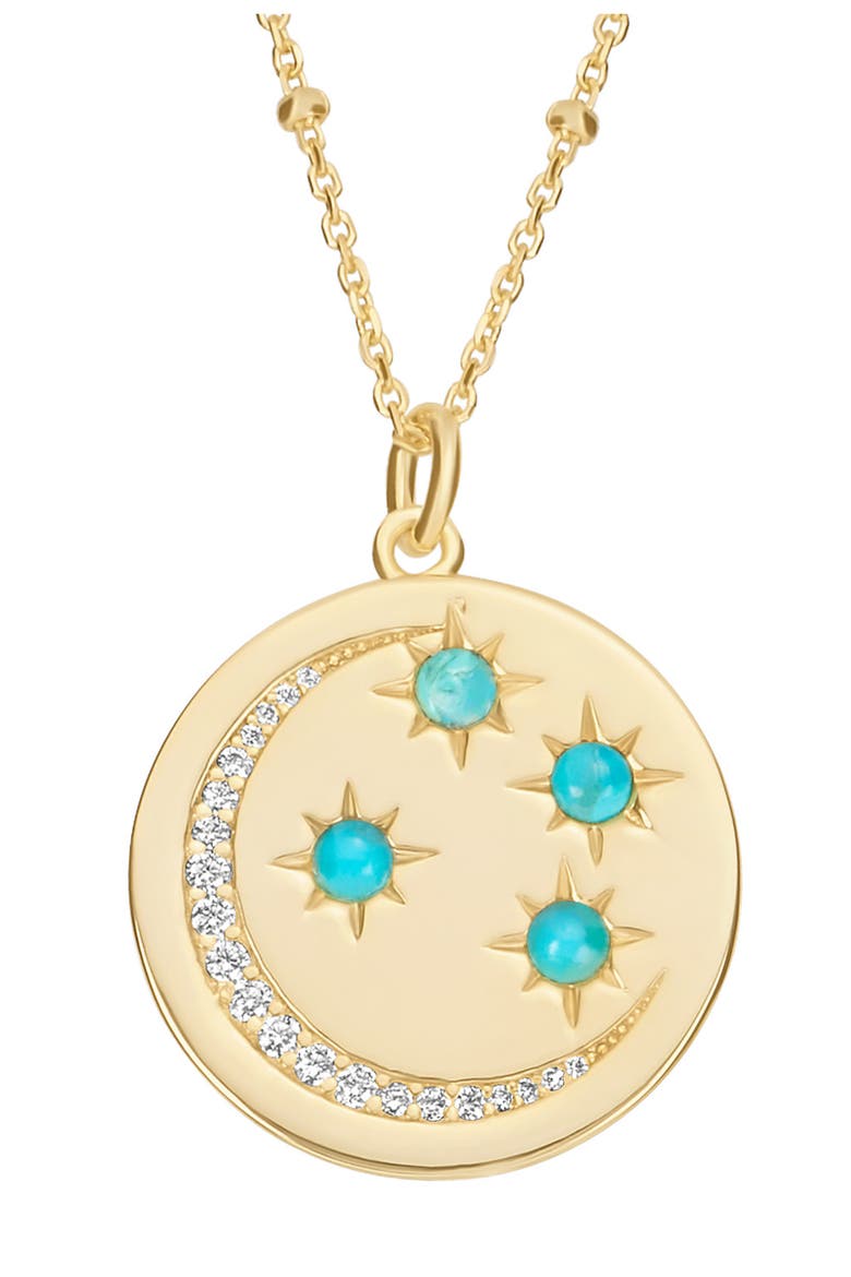 Moon Medallion Necklace, Alternate, color, GOLD