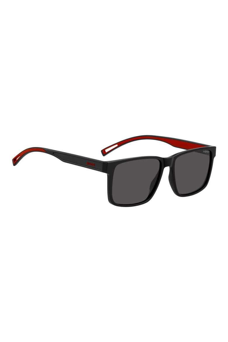 57mm Navigator Sunglasses, Alternate, color, BLACK/ GREY
