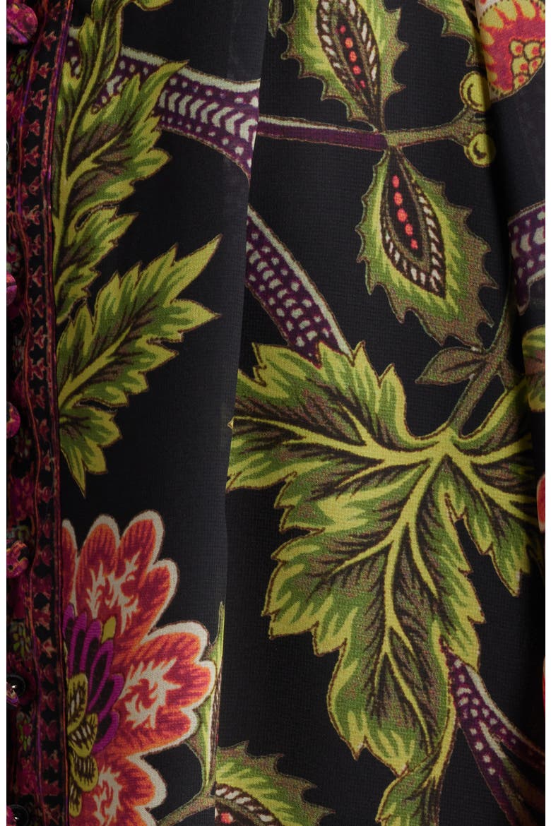 Shahar Floral Print Woven Shirt, Alternate, color, BLACK MULTI