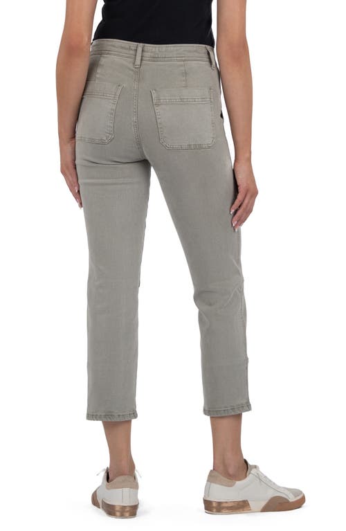 Kut From The Kloth Reese Mid Rise Crop Slim Straight Leg Utility Jeans