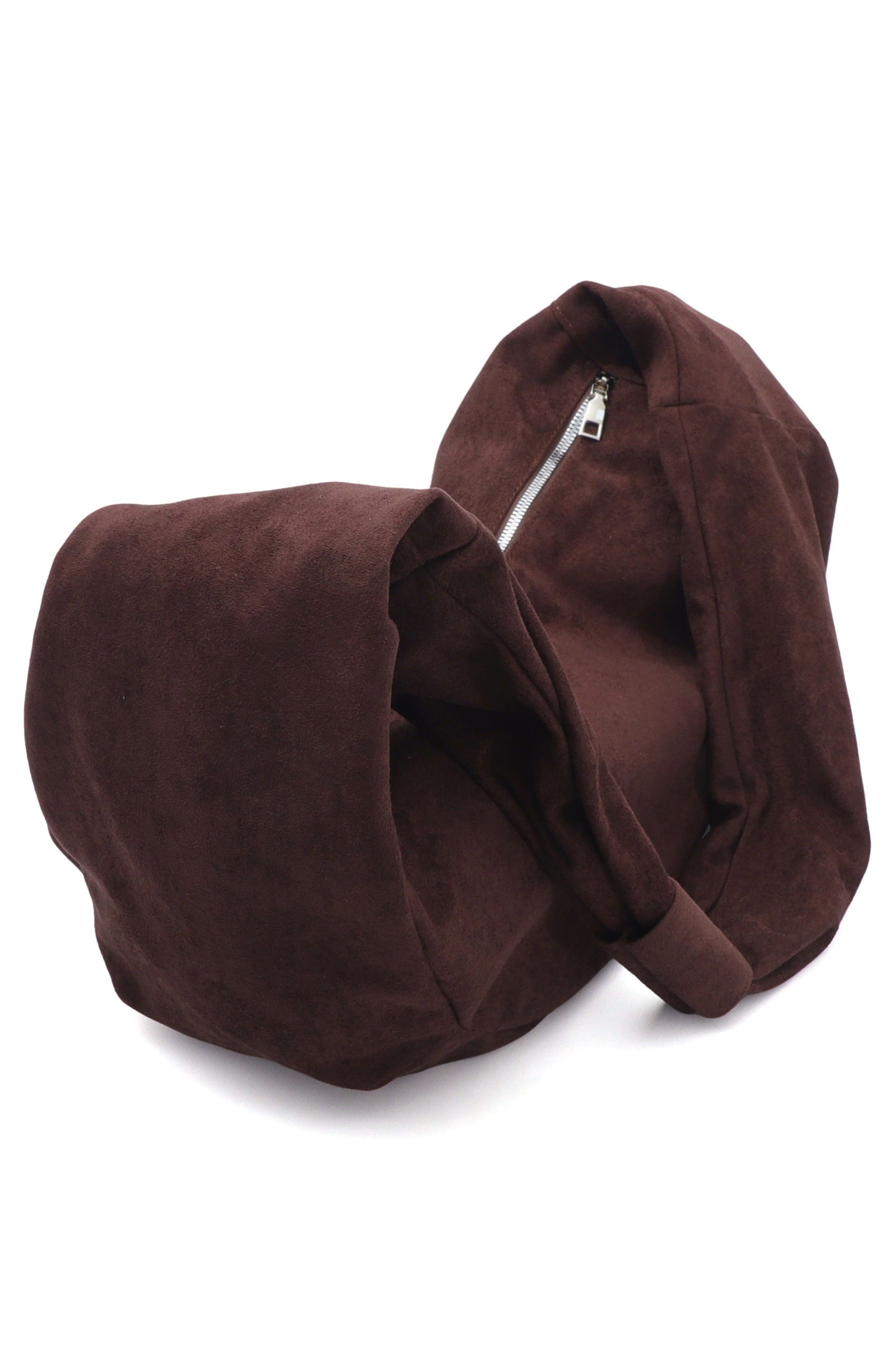 Adornia Faux Suede Crossbody Bag, Alternate, color, Brown