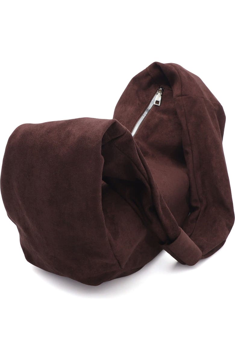 Adornia Faux Suede Crossbody Bag, Alternate, color, Brown