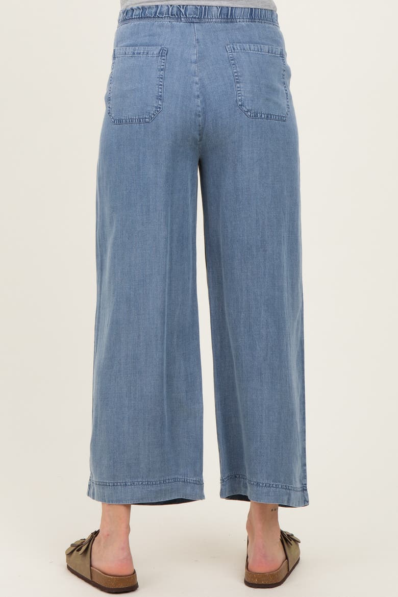 Washed Denim Cropped Pants, Alternate, color, Blue
