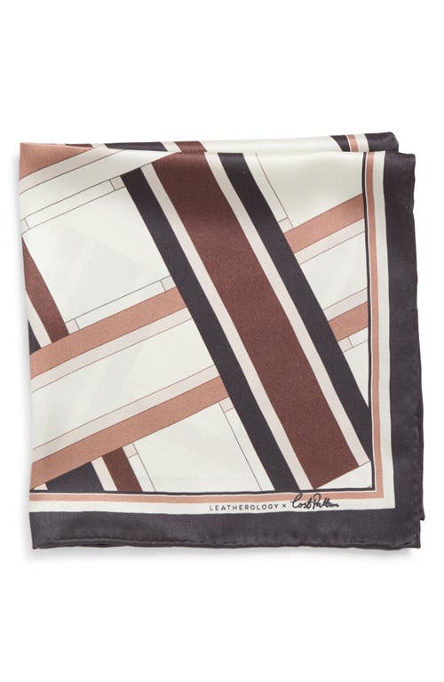 Lost Pattern X Leatherology Silk Pocket Square In White