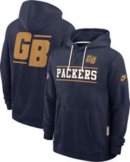 Nike Men's Nike Navy Green Bay Packers Standard Issue Replay Officials Alternate Dri-FIT Hoodie