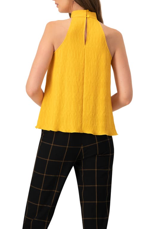 Ivonne Halter Neck Sleeveless Blouse In Yellow