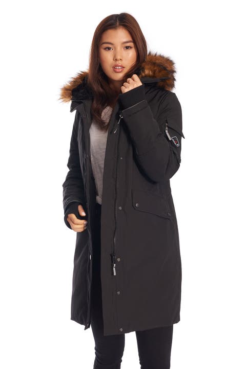 Parka womens black best sale