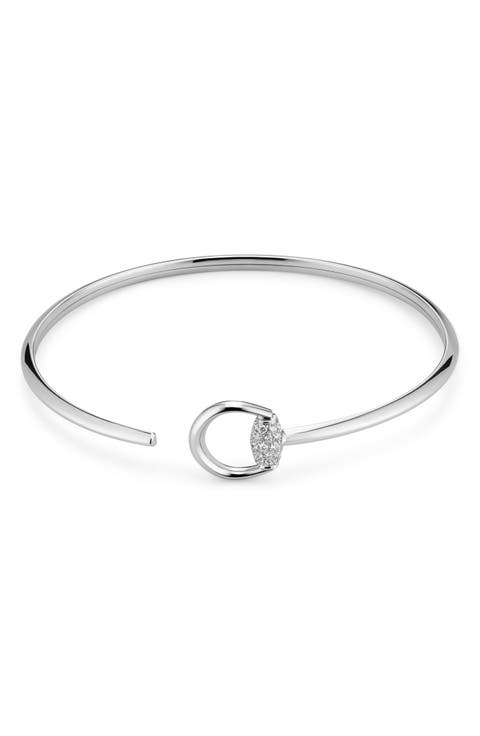 Horsebit Diamond Cuff Bracelet