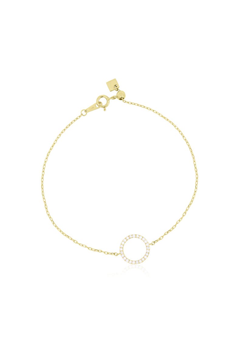Diamond Circle Bracelet, Main, color, Yellow Gold