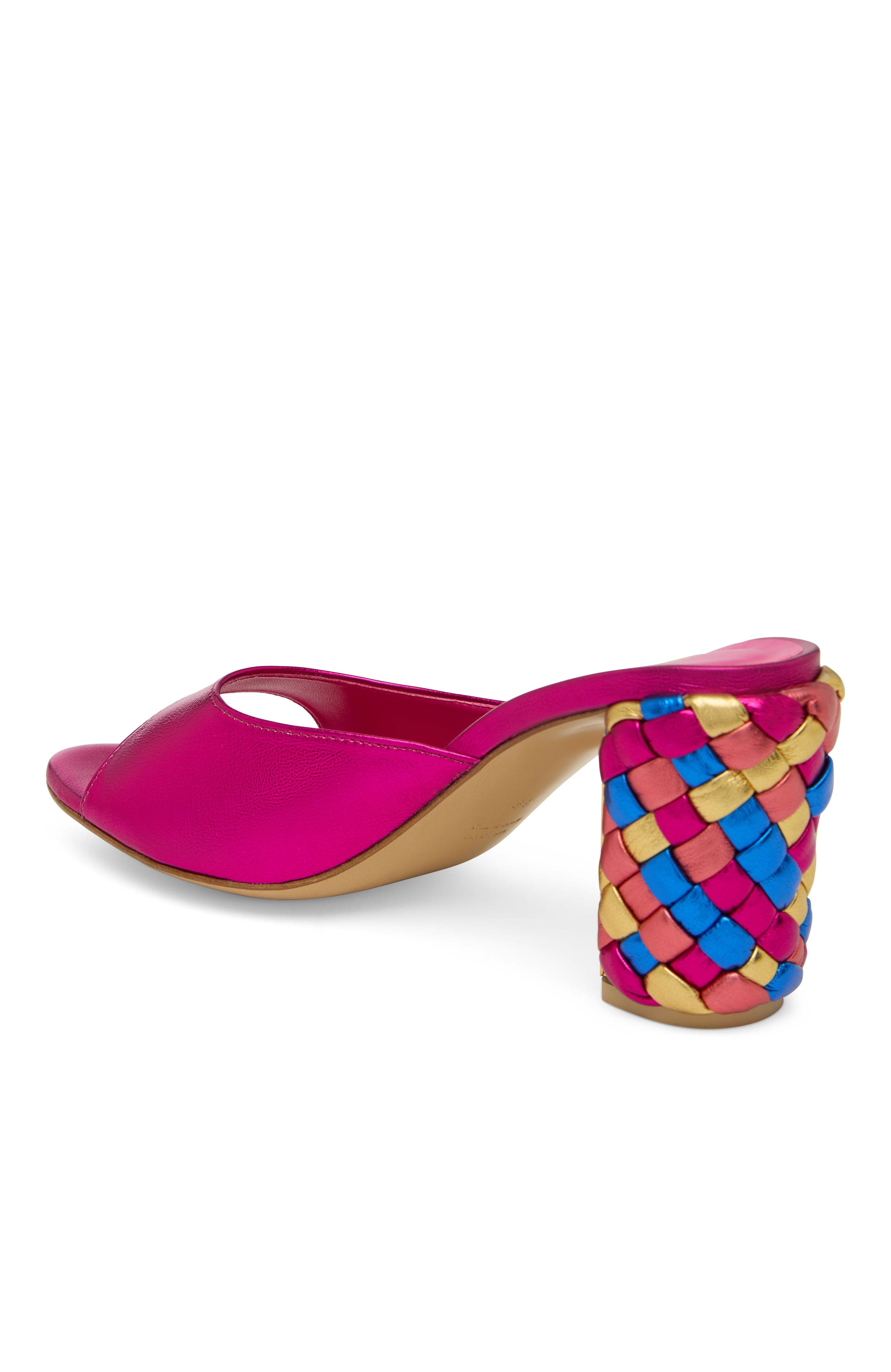 April & Alex Augusta Rose Mule, Alternate, color, Fuchsia
